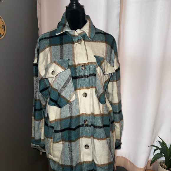 Plaid Button-Up Jacket - Picture 7 of 9